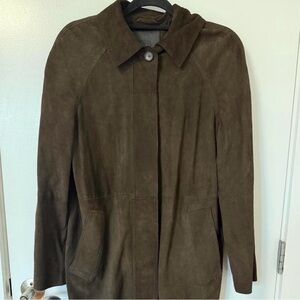 Zara Brown Real Suede Coat